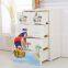 Cartoon printing baby plastic drawer cabinet