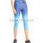 Womens Fitness Blue Bra Capris Leggings Yoga Wear