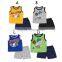 China wholesalers baby boys o neck plain cotton sleeveless t shirt