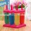 hot selling food grade material PP ice cream DIY tools, rectangle shaped rubber ice cream mould
