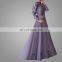 2017 High Quality Evening Party Clothing Purple Muslim Abaya Elegant Maxi Dress Dubai Arab Popular Applique Islamic Design