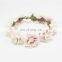 Women Girls Rose Flower Wedding Party Beach Tiara Crown Elastic hair headband Garland