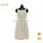 Sweet girls summer style white lace knee length Spaghetti strap dress