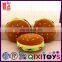 Personalized cushion toys cotton food plush hamburger toy high quality plush toy manufacturer wholesale