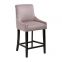 Solid Counter Stool with Pink Velvet  HL7043-1