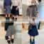 C1025/Hot sell wholesale fashion cotton baby girls pleated knee skirt high quality school kid clothing