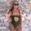 Women Summer Sexy One-piece Bikini Set Swimwear Swimsuit Hollow Backless Beachwear