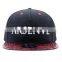 5 panel custom design snakeskin bill snapback caps