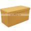 RTS Foldable Rectangle storage ottoman stool sitting chair for bedroom and livingroom to sacing space for sundries