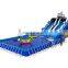 Outdoor PVC Inflatable Mobile Shark water slide park for kids and adult on sale