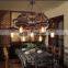Retro Gearwheel Lights Industrial Iron Chandelier For Coffee Bar