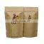 Eco Friendly Customized Printed Packaging Bag Tea Recyclable Stand Up Pouch Kraft Paper Coffee Bags