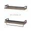 Hanging Metal brackets floating wall shelf wood