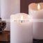 Bullet Wick White Ivory Wax Set Above 500H On Flickering Flameless Battery Pillar LED Candles Lights