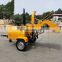40HP China Hot Sale Hydraulic Mobile Wood Chipper Machine electric start with ce certificate