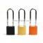 Bulk Rectangular Long Shackle Colorful Aluminium Safety Padlock