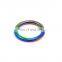 Nickel Free Rainbow Color Metal O Rings Belt Buckle For Clothes
