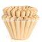 Chinese Manufacturer Basket Pattern Paper Coffee Filter Unbleached Bleached Paper Coffee Filter