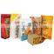 Kraft paper stand-up printed pouch flat bottom plastic zipper bag packaging snack food grade aluminum foil paper window pouches