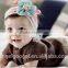 3 colors baby hair accessories shinny flower elastic headband with jewelry MY-CA0002