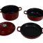 4-Piece Enameled Cast Iron Stackable Cookware Set