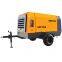 185 cfm Mobile Diesel engine Screw air compressor for mining Sand Blasting