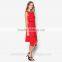 Ladies fashionable dress with high quality solid color ladies dress D273