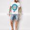 China Supplier Online Shopping Tshirt With Flower Print