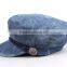 Custom washed denim caps for woman simple blue plain baseball cap