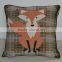 PLUS custom printed pillow case, cute fox design sofa cushion cover