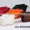 LCL -B1412125 raw cut bi color pvc semi pu cluth envelope cosmetic bag doument holder mini pad pouch