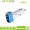 Veister portable 3 port USB PC+Plastic phone car charger