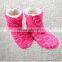 Candy color rose velvet ribbon hemming autumn and winter thermal at home boots