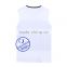 Custom made polyeater cotton mens patched tank top