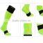 wholesale top quality knitted soccer socks fluo green color socks