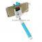 Wired Selfie Stick with Mirror and Foldable Phone Holder