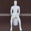 Window display sitting cool Full body muscel men frock mannequin male