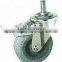 Swivel/Swivel Brake Threaded Stem Castor Fitted with Rubber Wheel, PP Hub