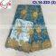 CL14-223 3D Flower design fabric with gold thread french net lace for women making dress tulle lace fabric