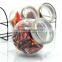 3pcs Glass Storage Jar For Spice With Metal Cap And Shelf