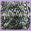 acrylic long pile synthetic fur fabric jacquard knitting fabric white/black