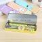 Metal pencil case including pencil, eraser ruler sharpener stationery sets