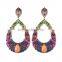 2016 new hot custom jewelry rhinestone women's wedding drop earrings wholesale