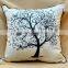 Modern Style Customize Black and Whrite Sketch Printed Linen Cushion Cover