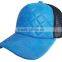 plain blank leather green trucker hat