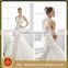 A42 Vintage Full Lace Appliqued Bodice Sleeveless Bridal Dress for Weddings V Neck Sheer Illusion Back Wedding Dress Hot Sale
