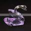 2016 small purple crystal swan wedding gift items in Zhejiang yiwu