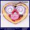 Rose Flower Shape Towel and Swiss Roll Wedding Cake Birthday Towels Set with Tinplate Box