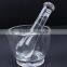 4OZ kitchenware custom design glass mortar and pestle
