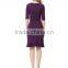 2015 purple evening dress for woman wear fashion modeling apparel / Short sleeve evening dress with ball gown prom dresses                        
                                                Quality Choice